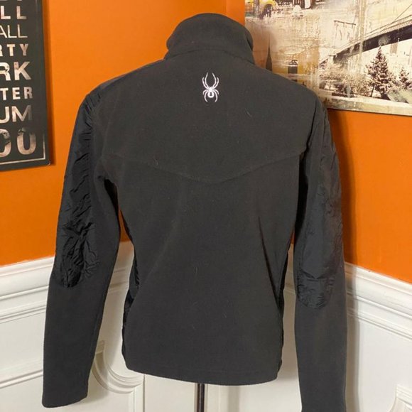 Spyder Outback Fleece Full Zip Jacket Women's US 6 Black - Picture 3 of 5